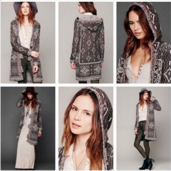 Free People Kai Pom Tapestry XS Cardigan Sweater - Picture 11 of 14